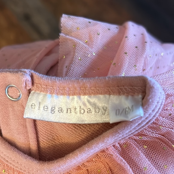 Elegant Baby Baby One Piece Dress with Built-In Bodysuit - Picture 3 of 3